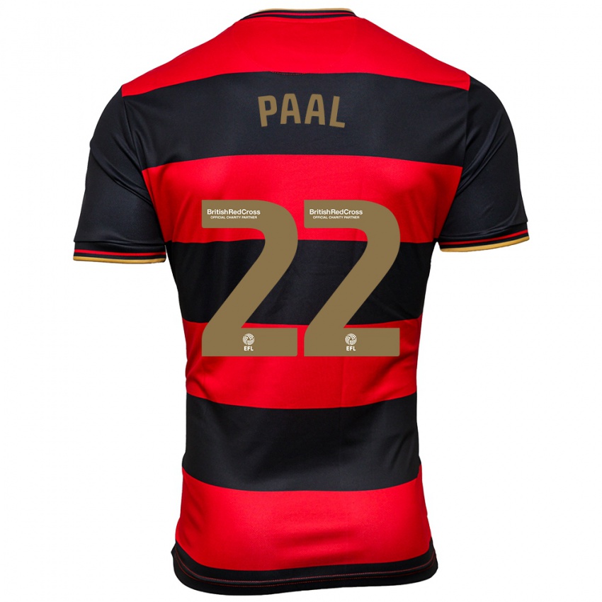 Hombre Camiseta Kenneth Paal #22 Negro Rojo 2ª Equipación 2023/24 La Camisa