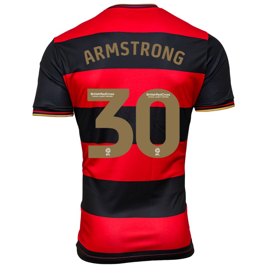 Hombre Camiseta Sinclair Armstrong #30 Negro Rojo 2ª Equipación 2023/24 La Camisa