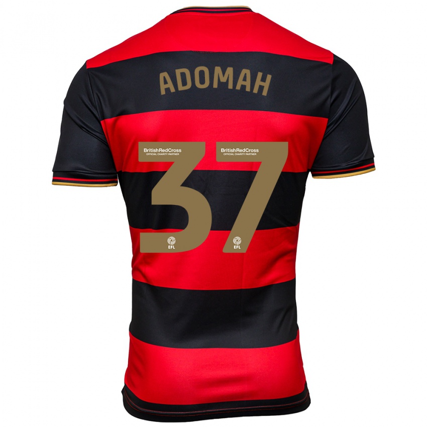 Hombre Camiseta Albert Adomah #37 Negro Rojo 2ª Equipación 2023/24 La Camisa