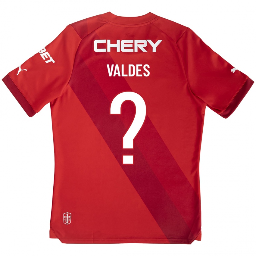 Hombre Camiseta Francisco Valdés #0 Rojo 2ª Equipación 2023/24 La Camisa