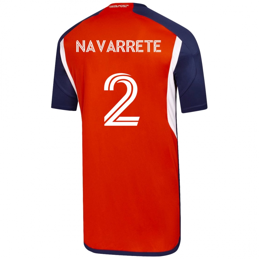 Hombre Camiseta Daniel Navarrete #2 Blanco 2ª Equipación 2023/24 La Camisa