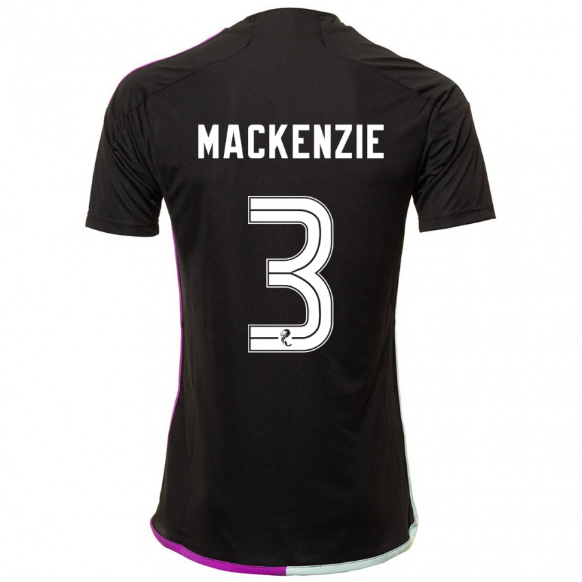 Hombre Camiseta Jack Mackenzie #3 Negro 2ª Equipación 2023/24 La Camisa