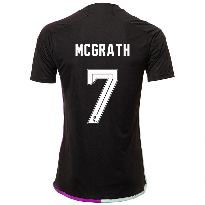 Hombre Camiseta Jamie Mcgrath #7 Negro 2ª Equipación 2023/24 La Camisa