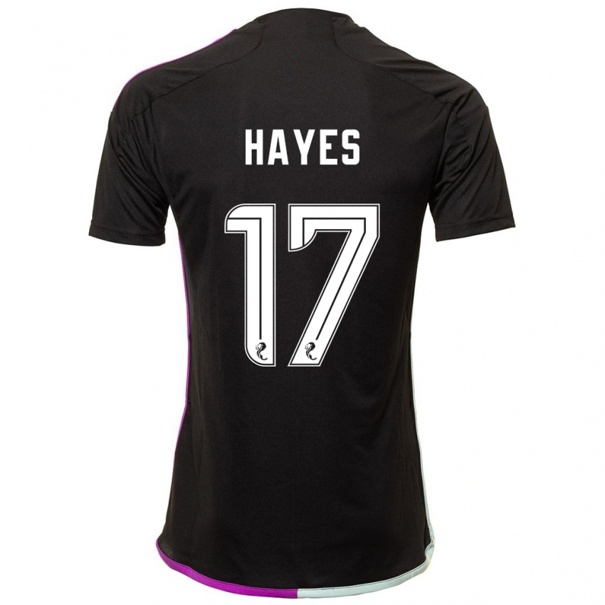 Hombre Camiseta Jonny Hayes #17 Negro 2ª Equipación 2023/24 La Camisa