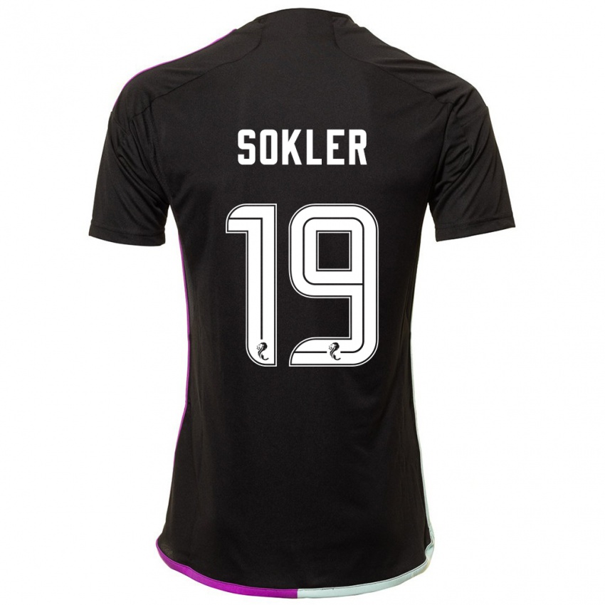 Hombre Camiseta Ester Sokler #19 Negro 2ª Equipación 2023/24 La Camisa