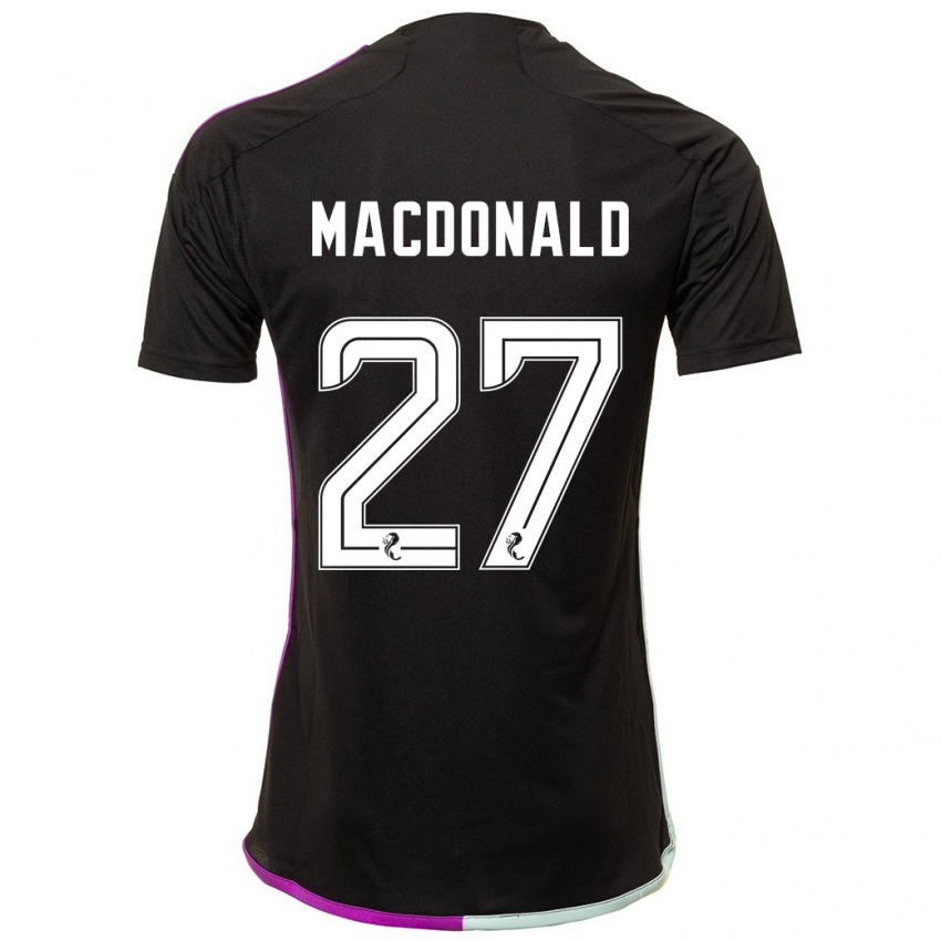 Hombre Camiseta Angus Macdonald #27 Negro 2ª Equipación 2023/24 La Camisa