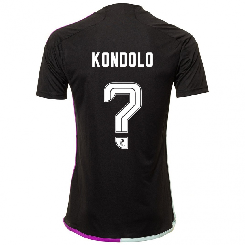 Hombre Camiseta Christovie Kondolo #0 Negro 2ª Equipación 2023/24 La Camisa