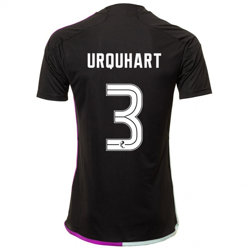 Hombre Camiseta Millie Urquhart #3 Negro 2ª Equipación 2023/24 La Camisa