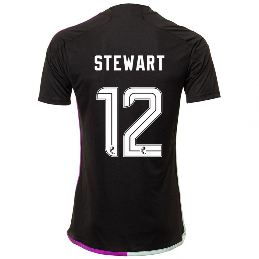 Hombre Camiseta Hannah Stewart #12 Negro 2ª Equipación 2023/24 La Camisa