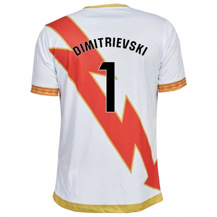 Mujer Camiseta Stole Dimitrievski #1 Blanco 1ª Equipación 2023/24 La Camisa