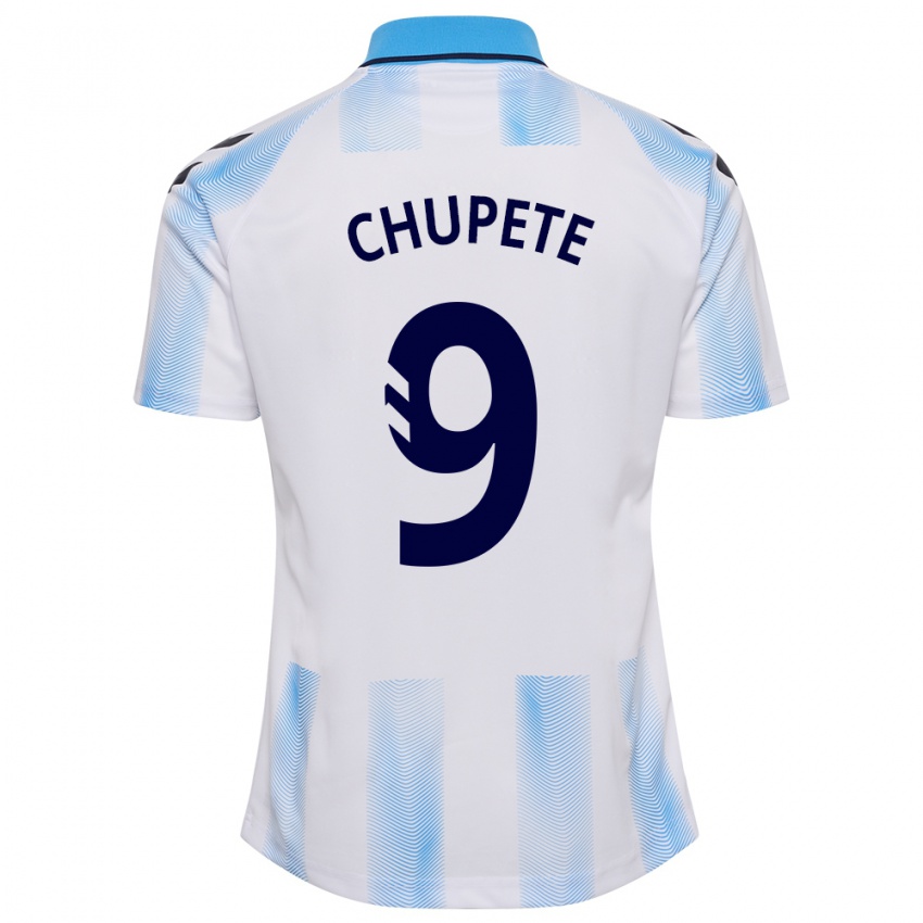 Mujer Camiseta Chupete #9 Blanco Azul 1ª Equipación 2023/24 La Camisa