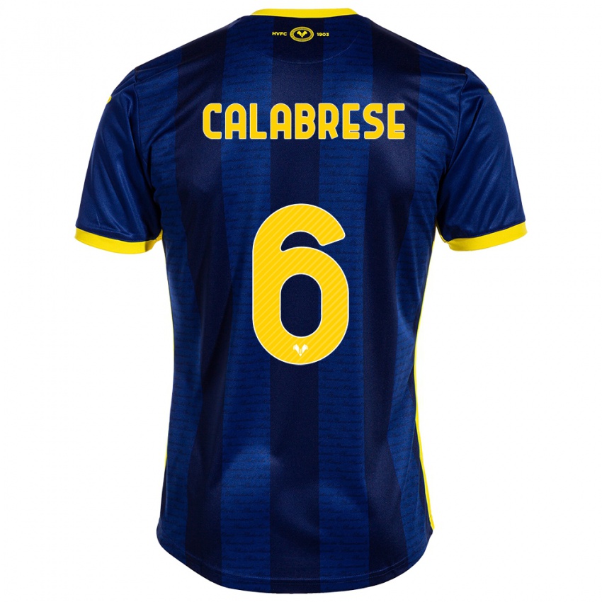 Mujer Camiseta Nicolò Calabrese #6 Armada 1ª Equipación 2023/24 La Camisa