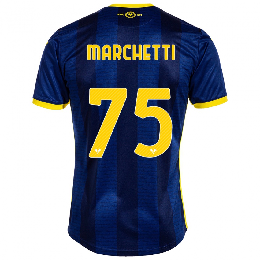 Mujer Camiseta Nicolò Marchetti #75 Armada 1ª Equipación 2023/24 La Camisa