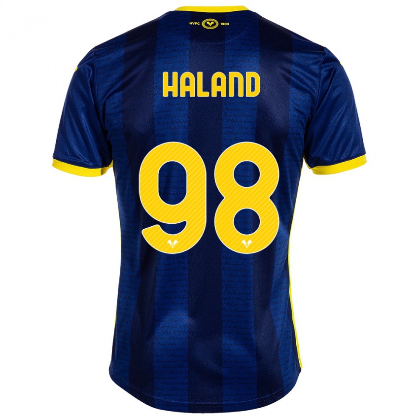 Mujer Camiseta Benedicte Iversen Håland #98 Armada 1ª Equipación 2023/24 La Camisa