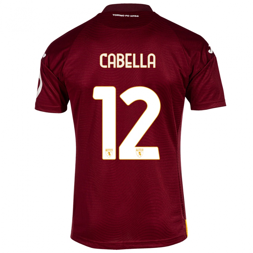 Mujer Camiseta Matteo Cabella #12 Rojo Oscuro 1ª Equipación 2023/24 La Camisa