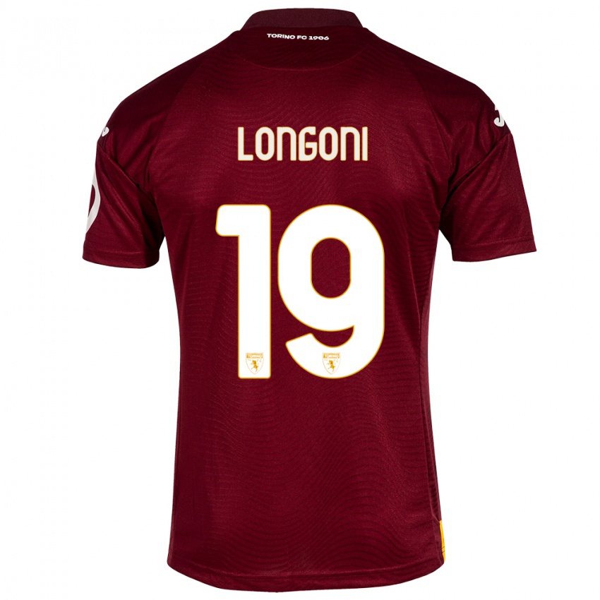 Mujer Camiseta Marco Longoni #19 Rojo Oscuro 1ª Equipación 2023/24 La Camisa