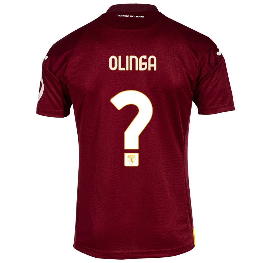 Mujer Camiseta Kenny Olinga #0 Rojo Oscuro 1ª Equipación 2023/24 La Camisa