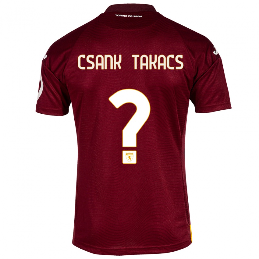 Mujer Camiseta Kristóf Csánk-Takács #0 Rojo Oscuro 1ª Equipación 2023/24 La Camisa