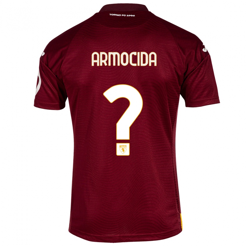 Mujer Camiseta Simone Armocida #0 Rojo Oscuro 1ª Equipación 2023/24 La Camisa