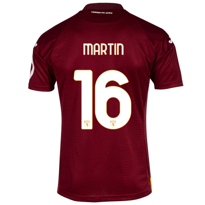 Mujer Camiseta Francesca Martin #16 Rojo Oscuro 1ª Equipación 2023/24 La Camisa