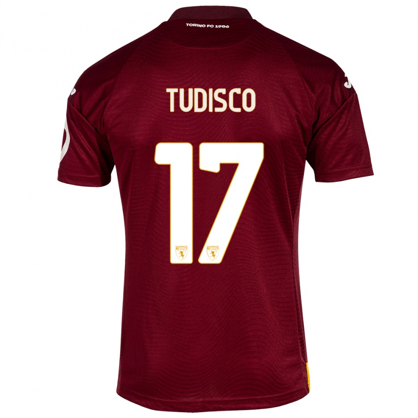 Mujer Camiseta Giorgia Tudisco #17 Rojo Oscuro 1ª Equipación 2023/24 La Camisa