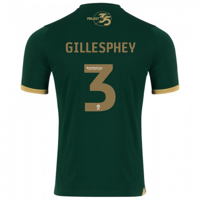 Mujer Camiseta Macaulay Gillesphey #3 Verde 1ª Equipación 2023/24 La Camisa