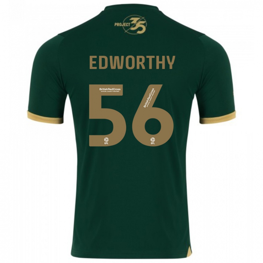 Mujer Camiseta Kieran Edworthy #56 Verde 1ª Equipación 2023/24 La Camisa