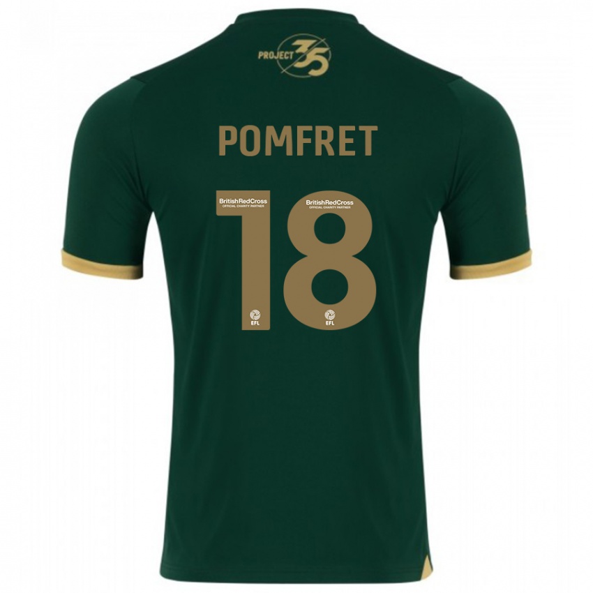 Mujer Camiseta Taya Pomfret #18 Verde 1ª Equipación 2023/24 La Camisa