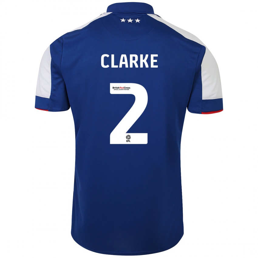 Mujer Camiseta Harry Clarke #2 Azul 1ª Equipación 2023/24 La Camisa