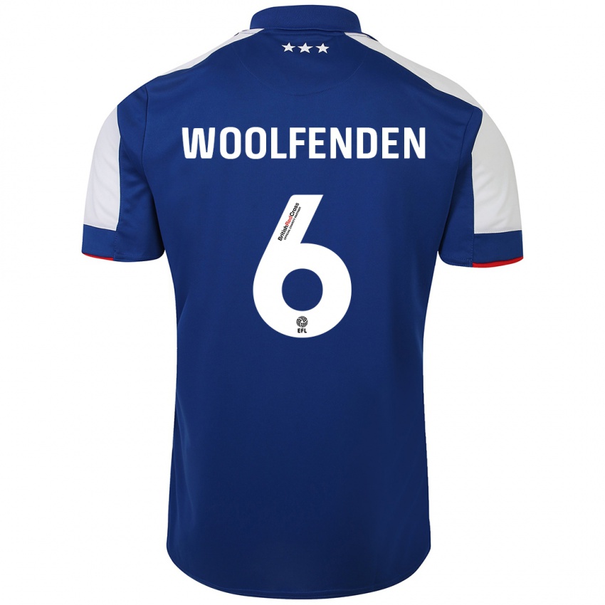 Mujer Camiseta Luke Woolfenden #6 Azul 1ª Equipación 2023/24 La Camisa