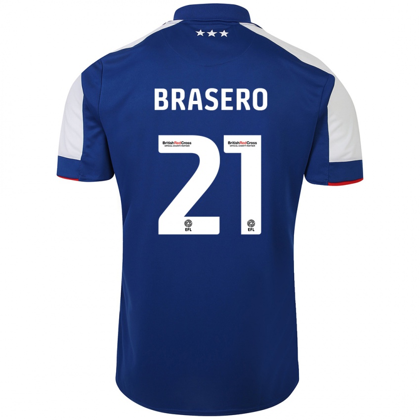 Mujer Camiseta Sarah Brasero-Carreira #21 Azul 1ª Equipación 2023/24 La Camisa