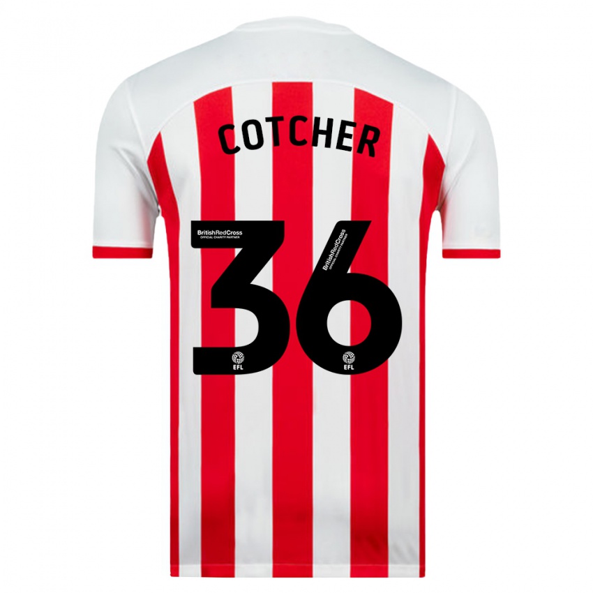 Mujer Camiseta Mason Cotcher #36 Blanco 1ª Equipación 2023/24 La Camisa