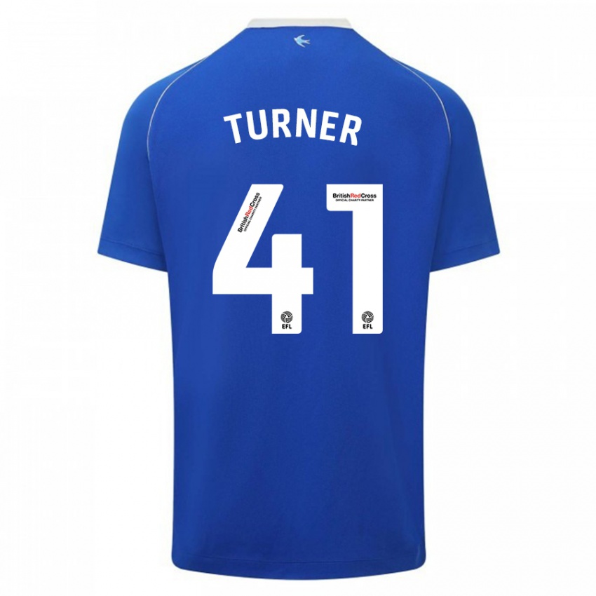 Mujer Camiseta Matthew Turner #41 Azul 1ª Equipación 2023/24 La Camisa