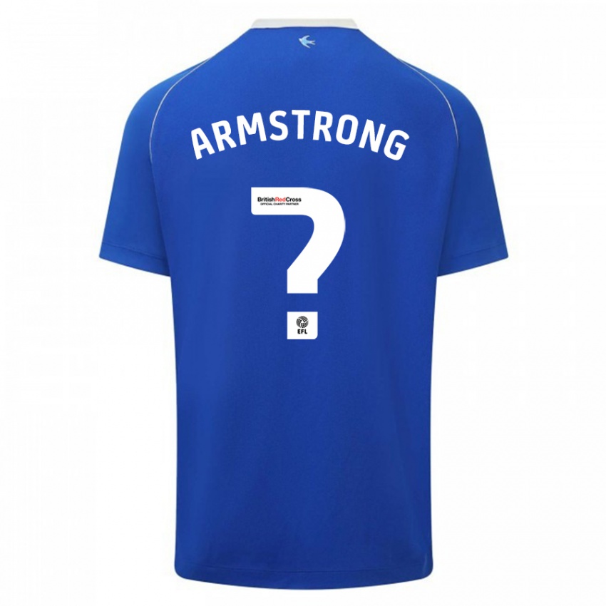 Mujer Camiseta Luke Armstrong #0 Azul 1ª Equipación 2023/24 La Camisa