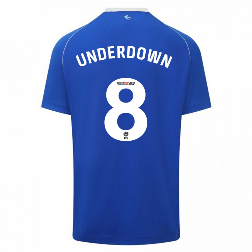 Mujer Camiseta Kanisha Underdown #8 Azul 1ª Equipación 2023/24 La Camisa