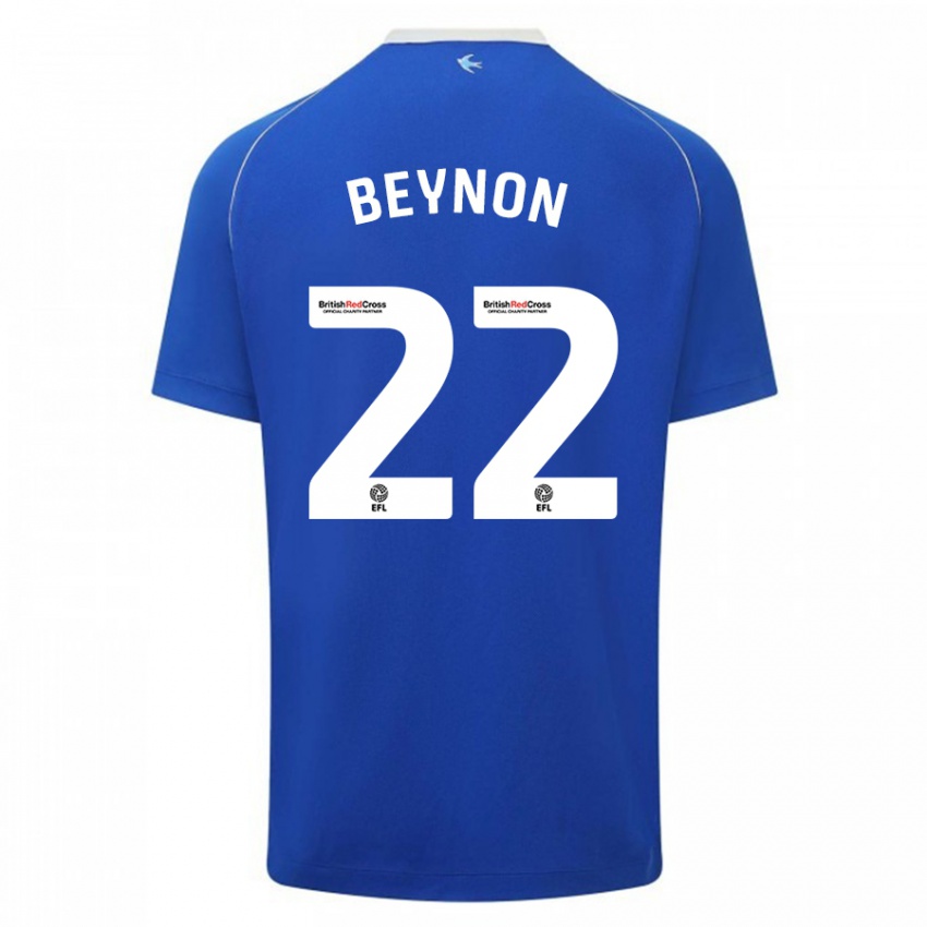 Mujer Camiseta Emma Beynon #22 Azul 1ª Equipación 2023/24 La Camisa