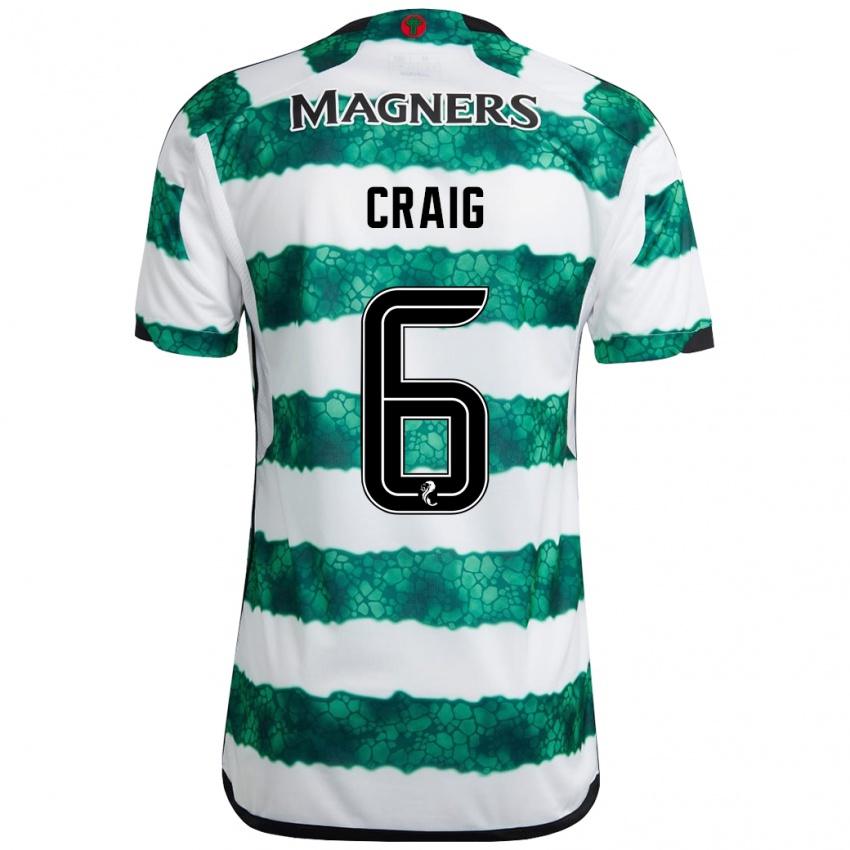 Mujer Camiseta Chloe Craig #6 Verde 1ª Equipación 2023/24 La Camisa