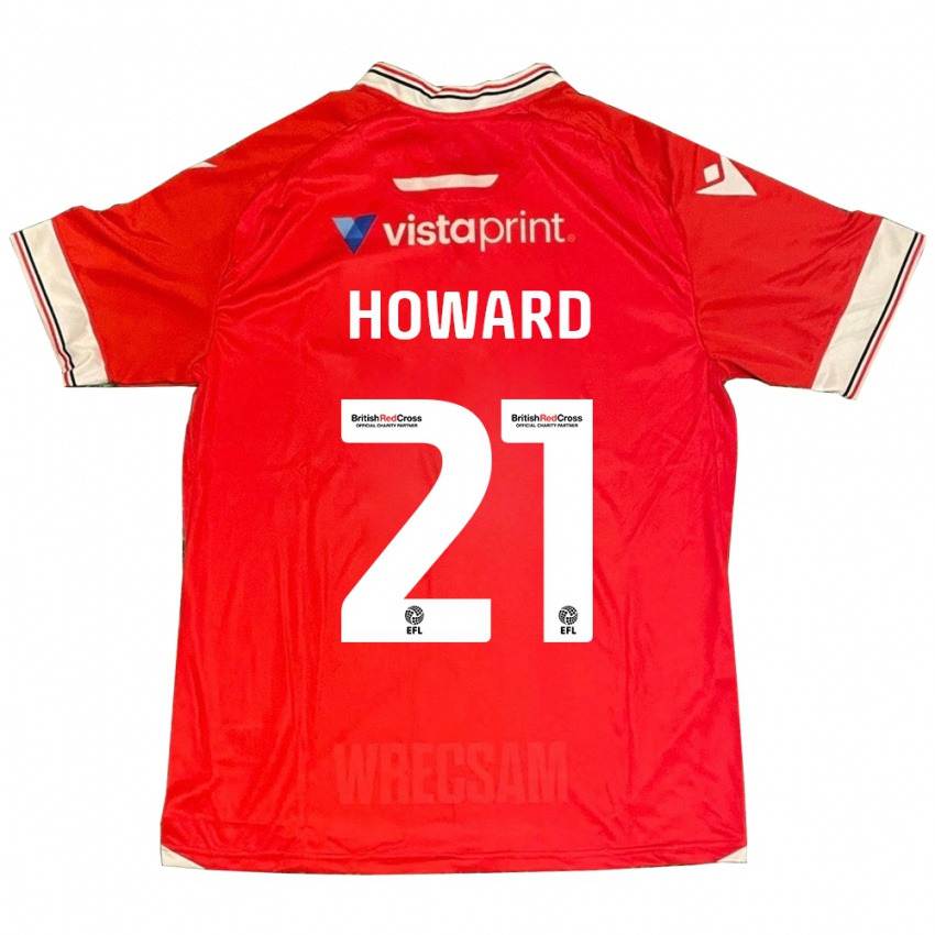 Mujer Camiseta Mark Howard #21 Rojo 1ª Equipación 2023/24 La Camisa
