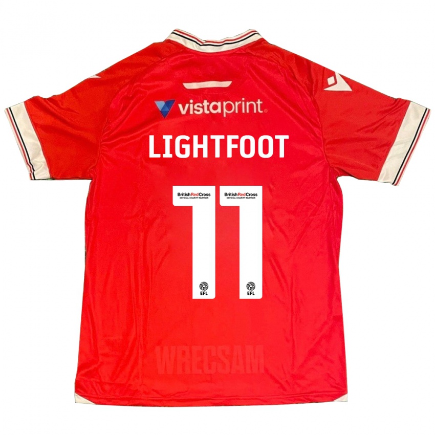 Mujer Camiseta Amber Lightfoot #11 Rojo 1ª Equipación 2023/24 La Camisa