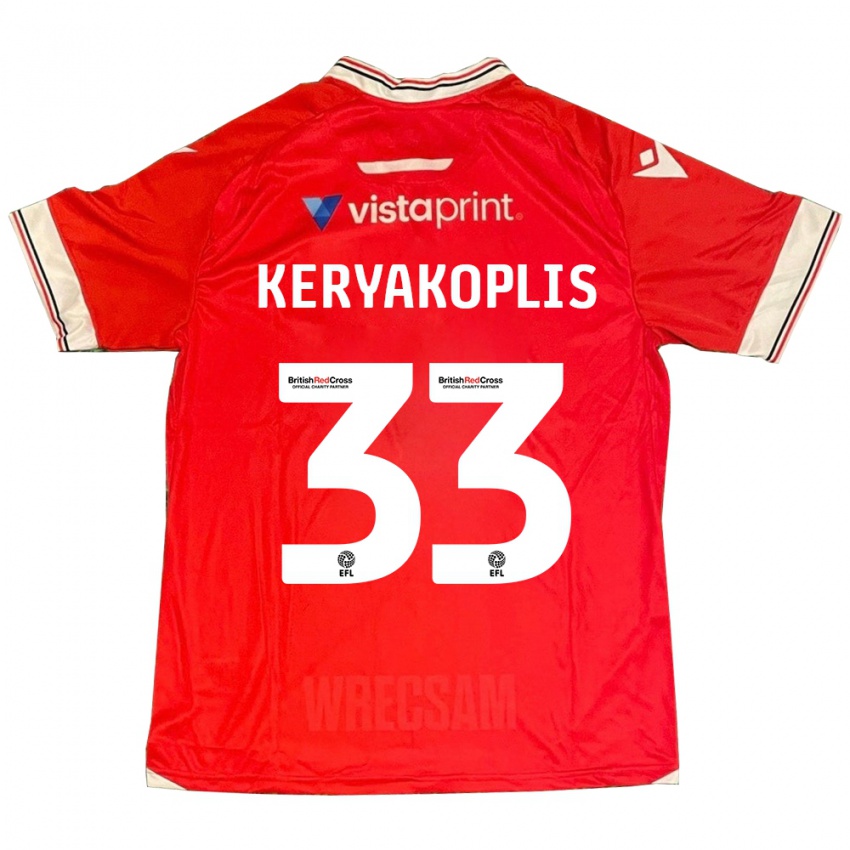 Mujer Camiseta Hannah Keryakoplis #33 Rojo 1ª Equipación 2023/24 La Camisa