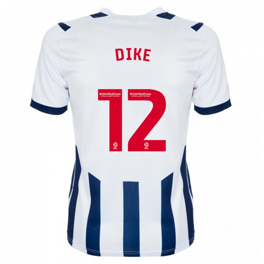 Mujer Camiseta Daryl Dike #12 Blanco 1ª Equipación 2023/24 La Camisa