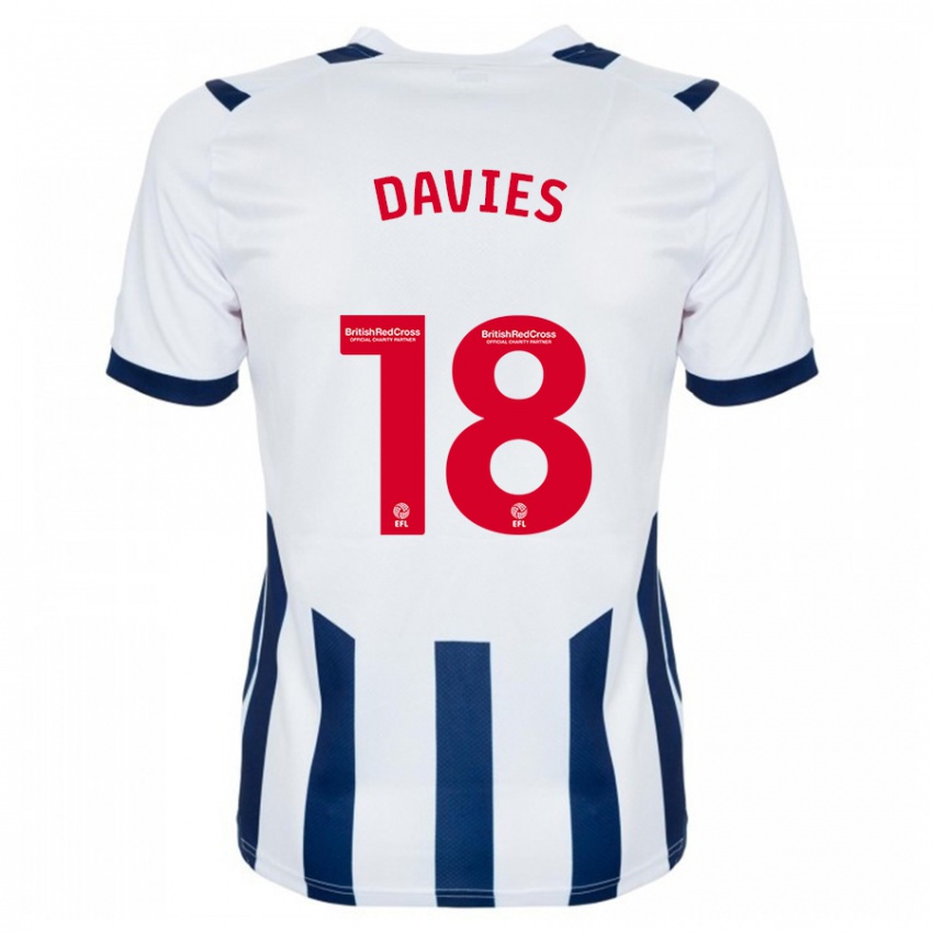 Mujer Camiseta Jessica Davies #18 Blanco 1ª Equipación 2023/24 La Camisa