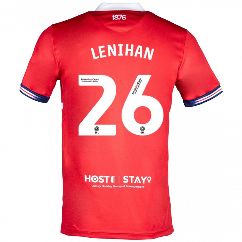 Mujer Camiseta Darragh Lenihan #26 Rojo 1ª Equipación 2023/24 La Camisa