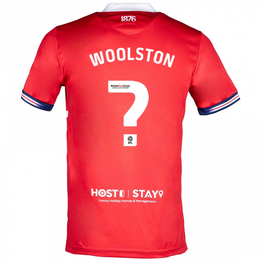Mujer Camiseta Luke Woolston #0 Rojo 1ª Equipación 2023/24 La Camisa