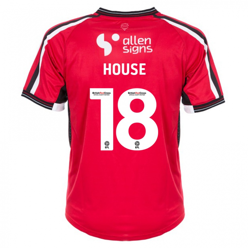 Mujer Camiseta Ben House #18 Rojo 1ª Equipación 2023/24 La Camisa