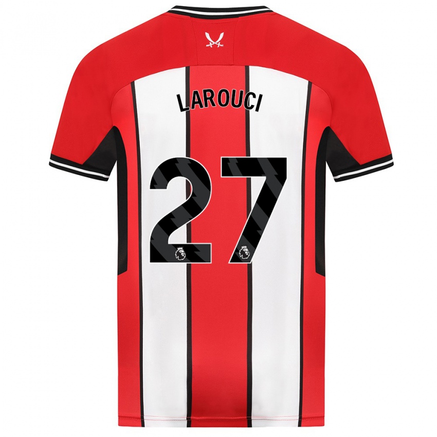 Mujer Camiseta Yasser Larouci #27 Rojo 1ª Equipación 2023/24 La Camisa