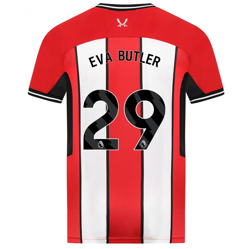 Mujer Camiseta Eva Butler #29 Rojo 1ª Equipación 2023/24 La Camisa