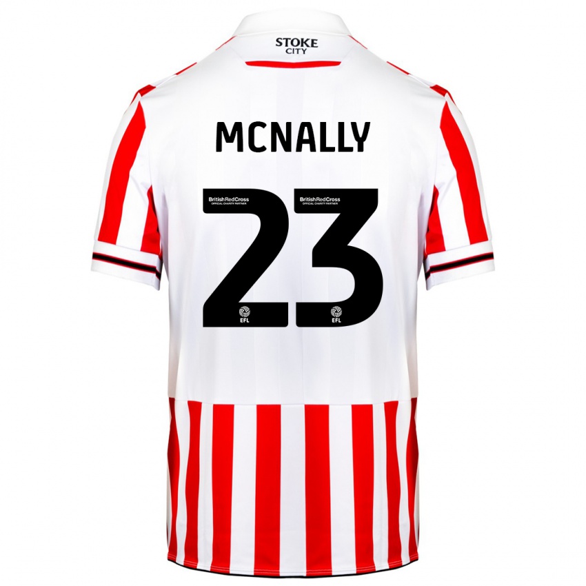 Mujer Camiseta Luke Mcnally #23 Rojo Blanco 1ª Equipación 2023/24 La Camisa