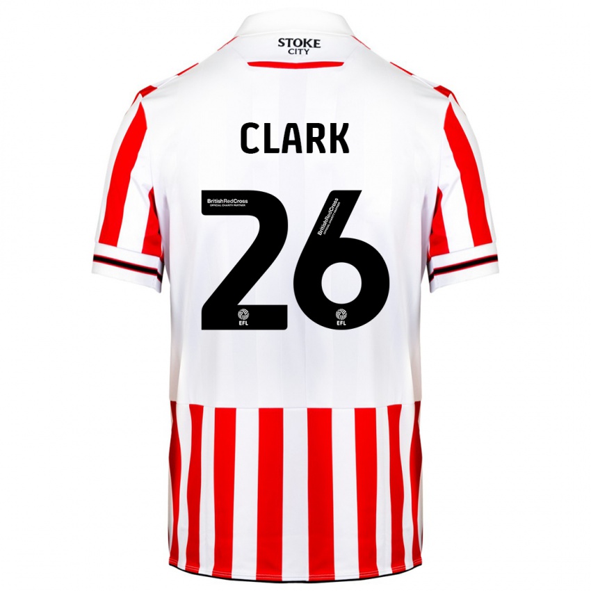 Mujer Camiseta Ciaran Clark #26 Rojo Blanco 1ª Equipación 2023/24 La Camisa