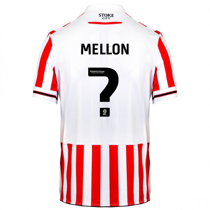 Mujer Camiseta Luke Mellon #0 Rojo Blanco 1ª Equipación 2023/24 La Camisa